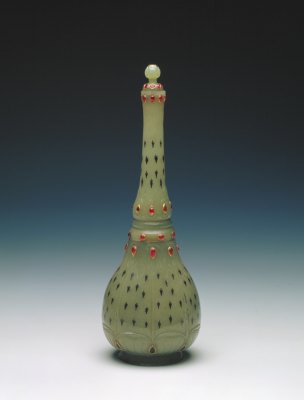 图片[1]-Chendostan jasper vase inlaid with stone-China Archive